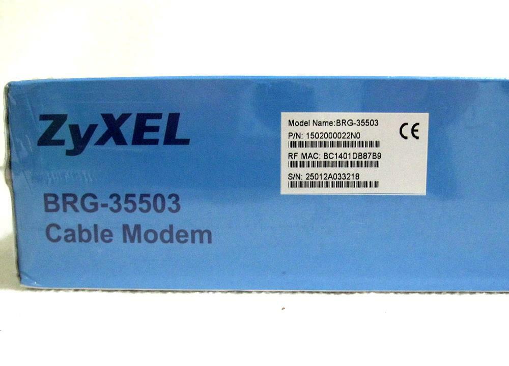 ZyXEL BRG-35503 DOCSIS 3.0 Cable Modem IPv4 + IPv6 Compatible NEW – OPEN BOX