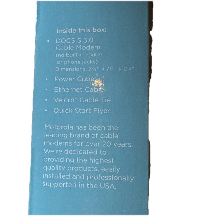 DOCSIS 3.0 Motorola MB7621 24×8 Cable Modem, Works With Cox And Xfinity Cable