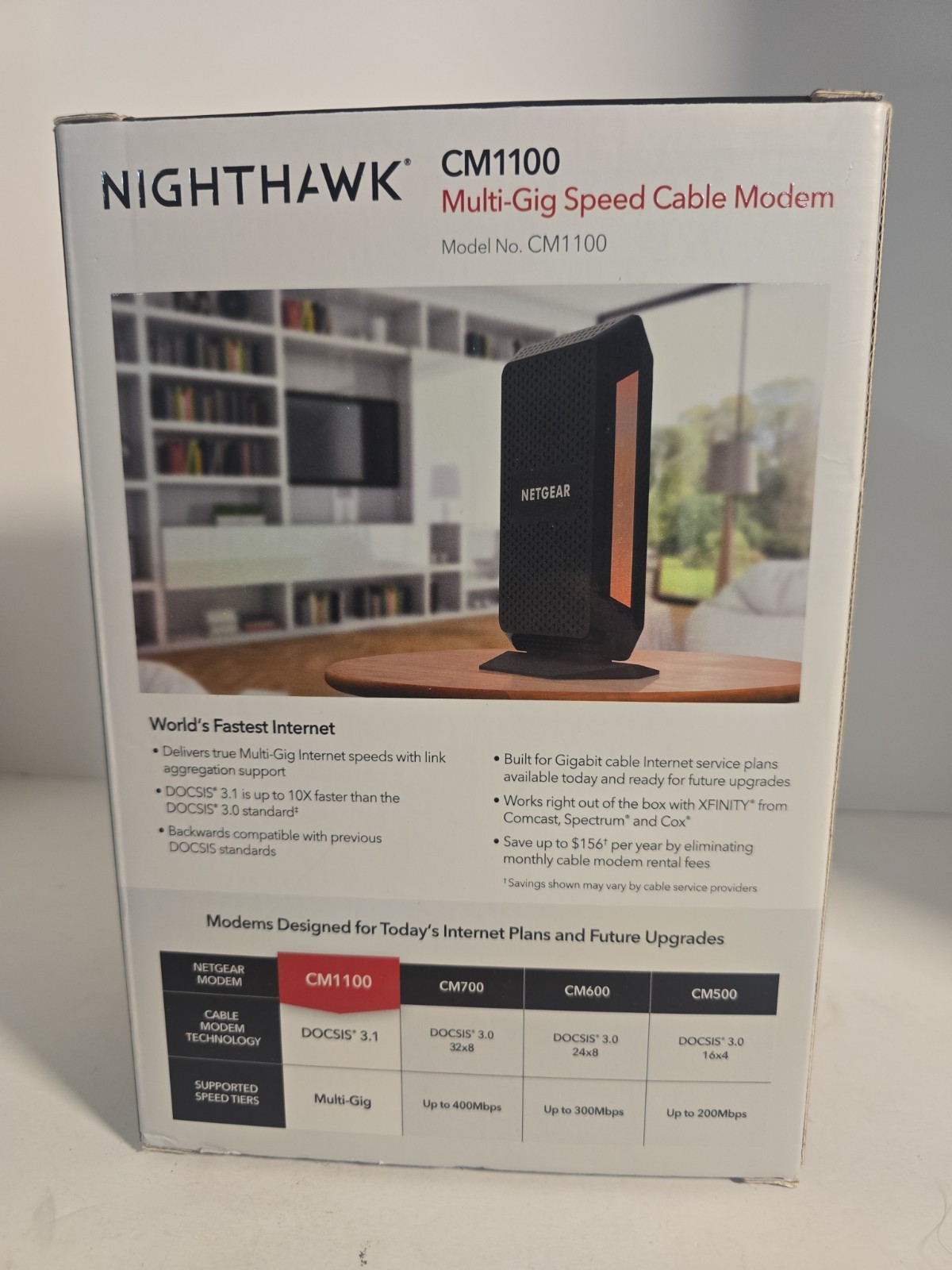 Netgear Nighthawk CM1100 DOCSIS 3.1 Multi-Gig Cable Modem