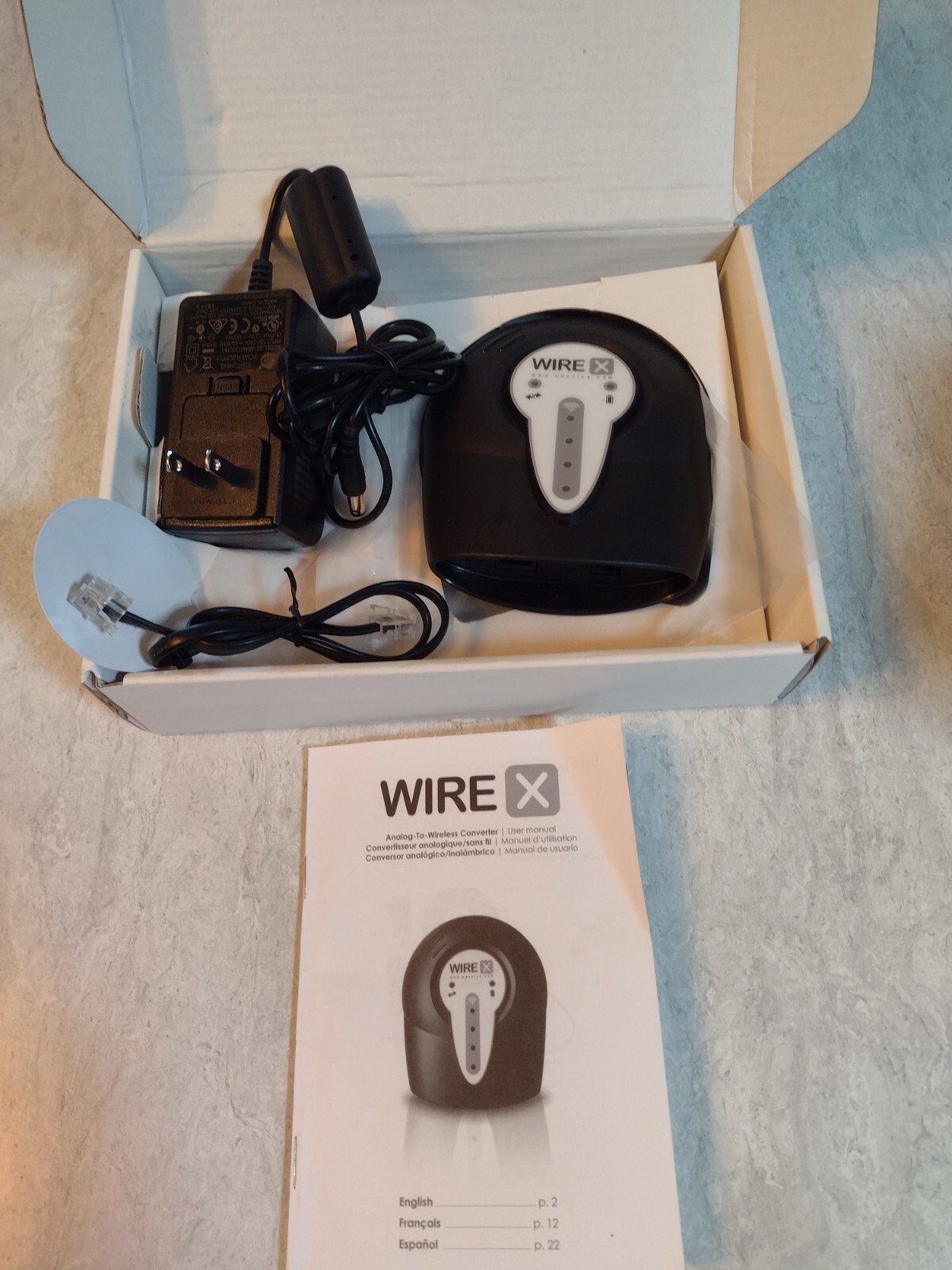 Wire X analog-to-wireless converter. Model wirex3GLCMedUS1. Used. Works.