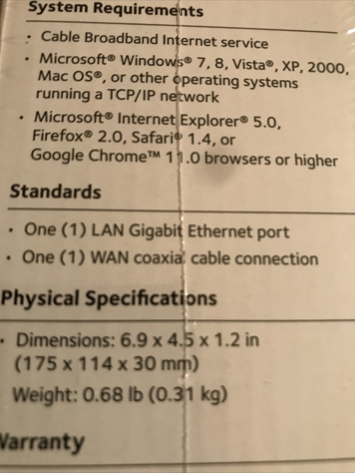 NETGEAR DOCSIS 3.0 – High Speed Cable Modem (CMD31T) New Sealed