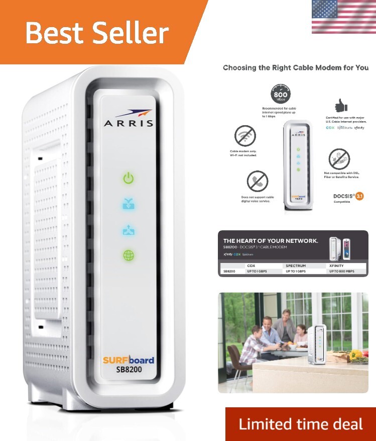 RB – Cable Modem – Fast DOCSIS 3.1 32×8 Gigabit Cable Modem , Approved for Co…