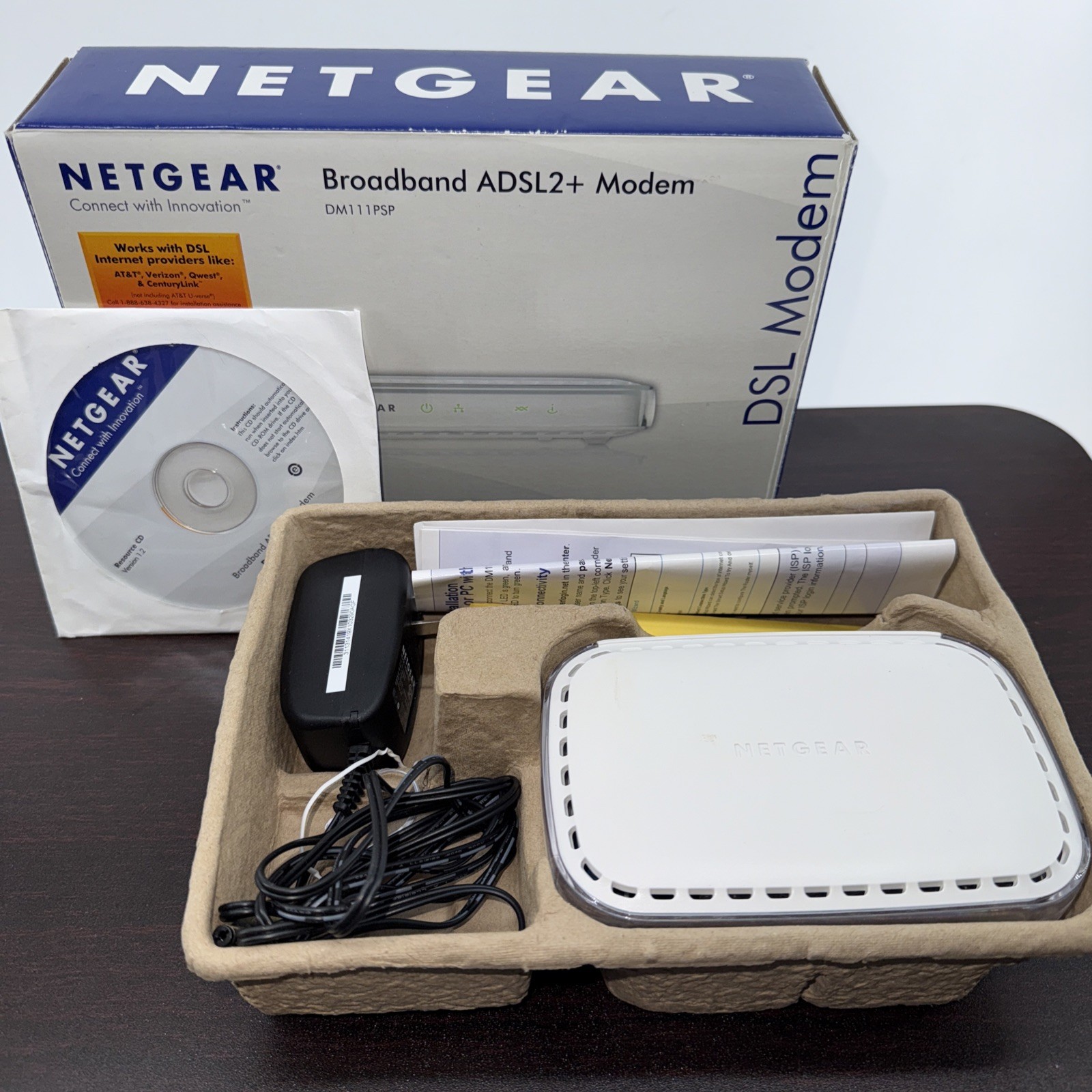 Netgear Broadband Wired Single Ethernet Port ADSL2 Plus Modem See Photos ***