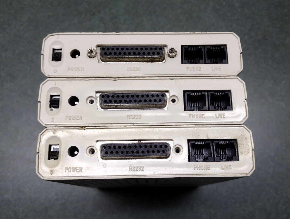 Lot of 3 Vintage Practical Peripherals 14.4k modems, PM114MT II READ