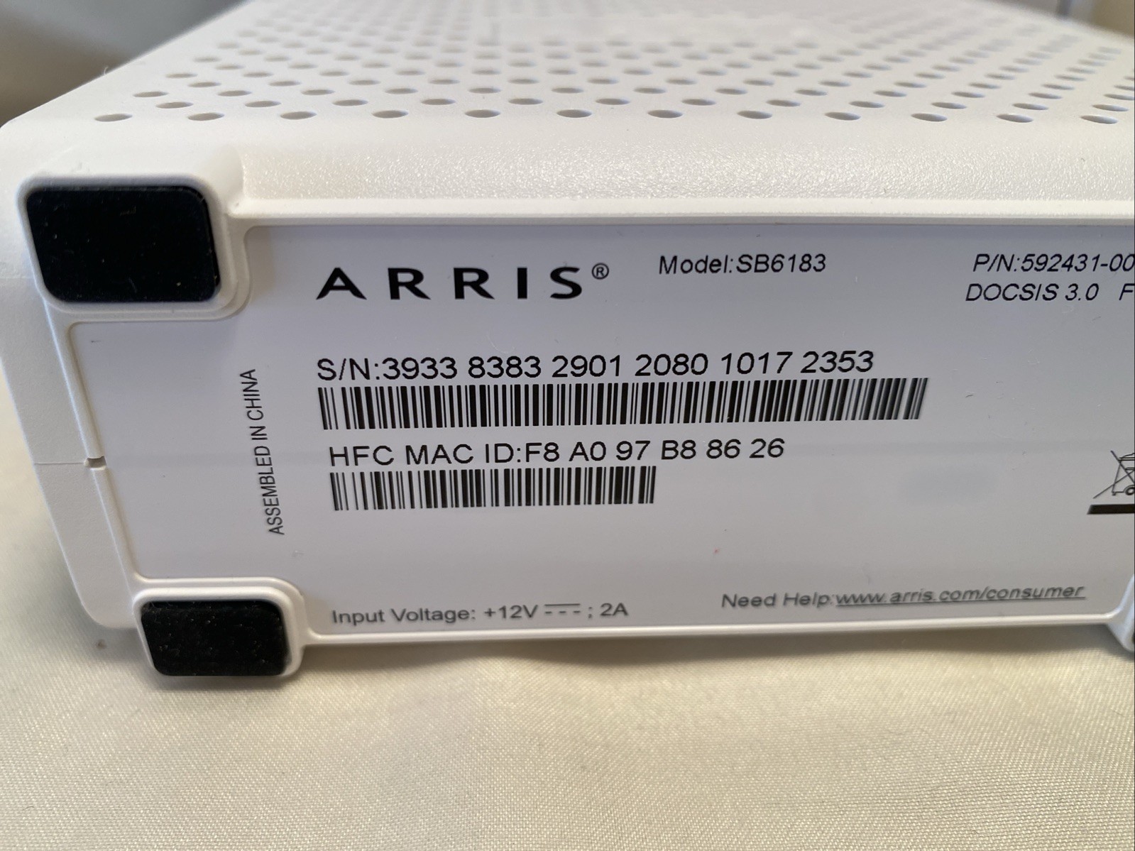 ARRIS Motorola SB6183 SURFboard DOCSIS 3.0 White Cable Modem BRAND NEW IN BOX
