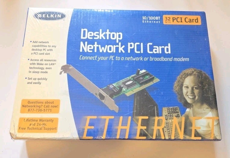 Lot Of 5 Vintage PC Cards – Cobra Sound, Network, Single Parallel PCI, Ethernet