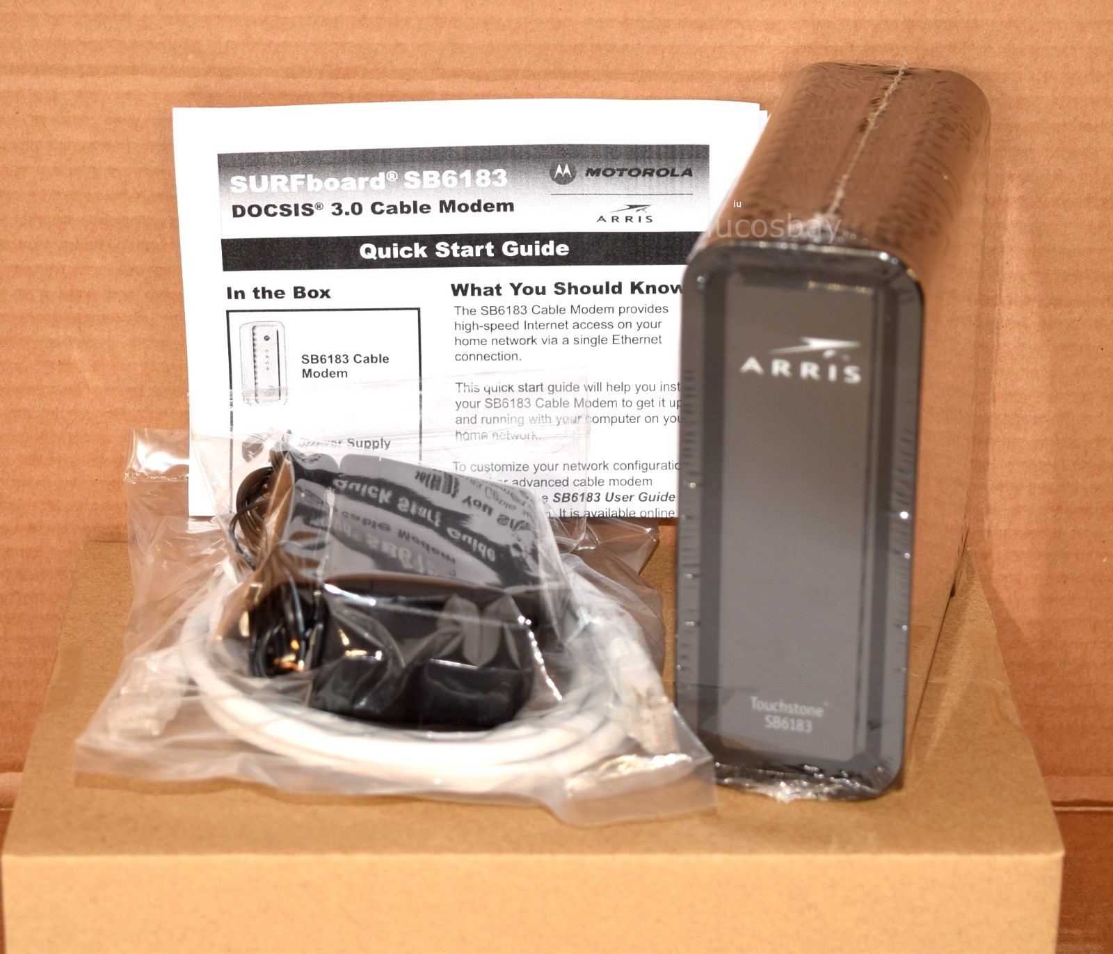 Arris SB6183 Motorola Docsis 3.0 Cable Modem Comcast Xfinity Black.