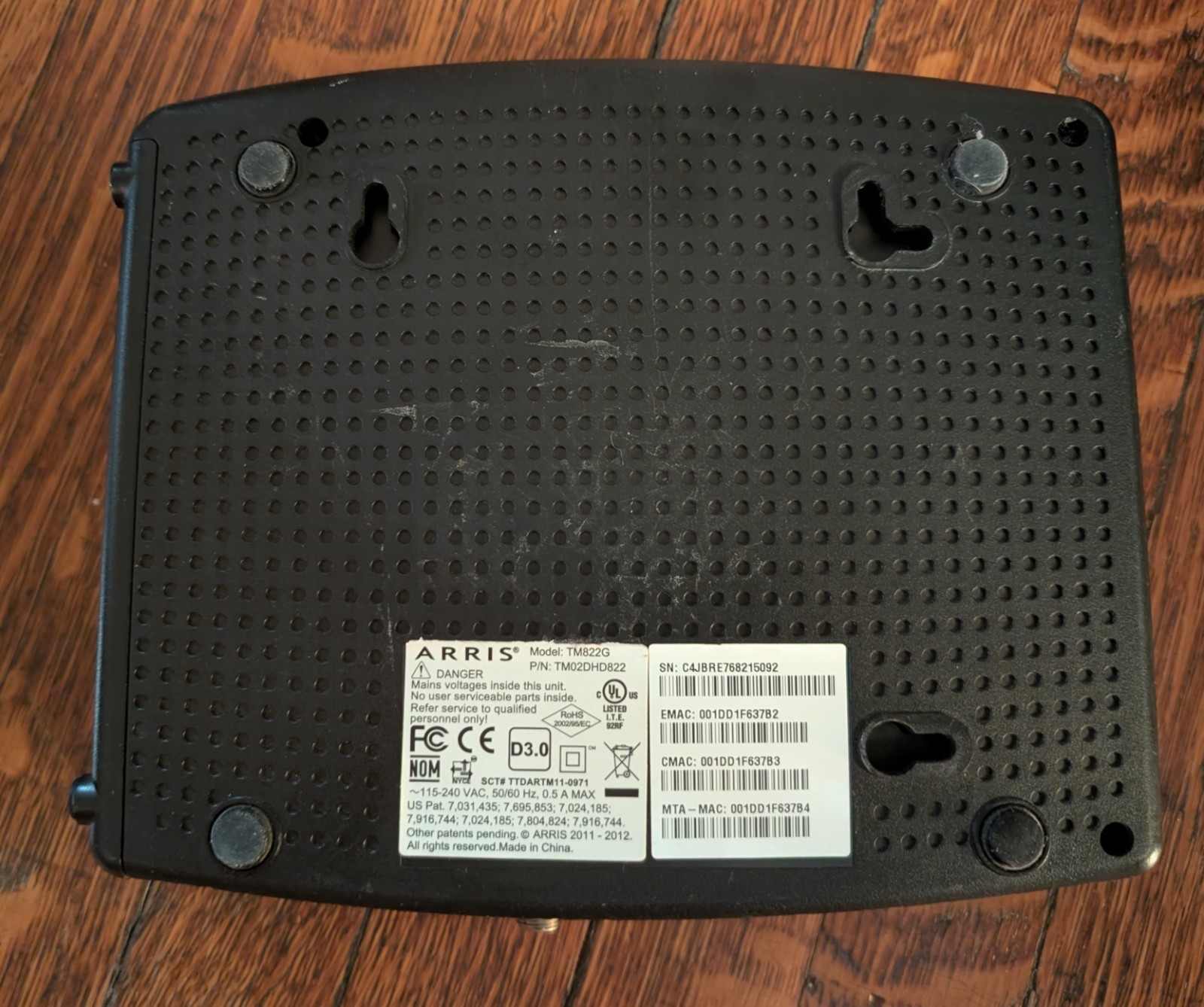 Arris TM822G Modem
