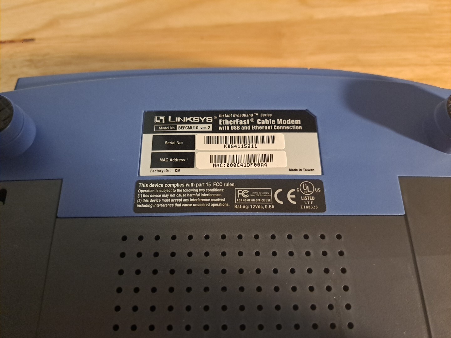 Linksys BEFCMU10 Ver. 2 42.88 Mbps New in box