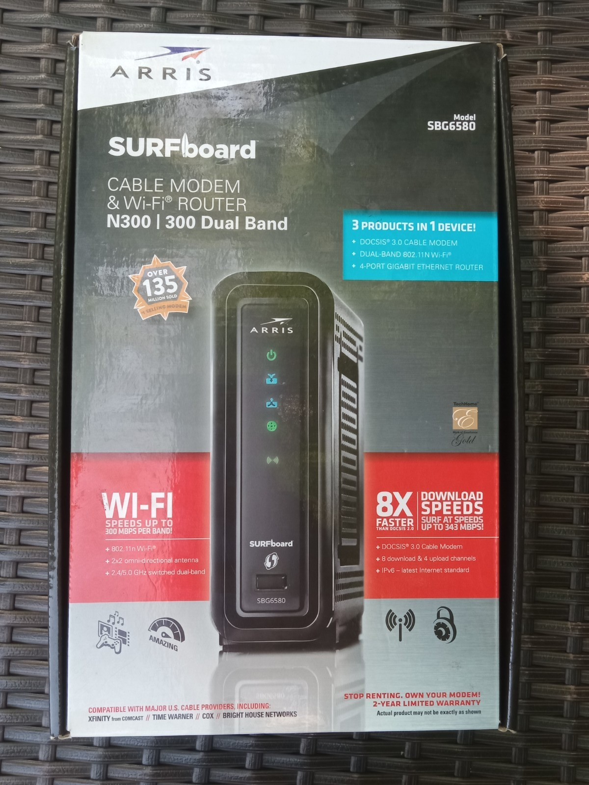 ARRIS SBG6580 DOCSIS 3.0 Cable Modem & WiFi Router