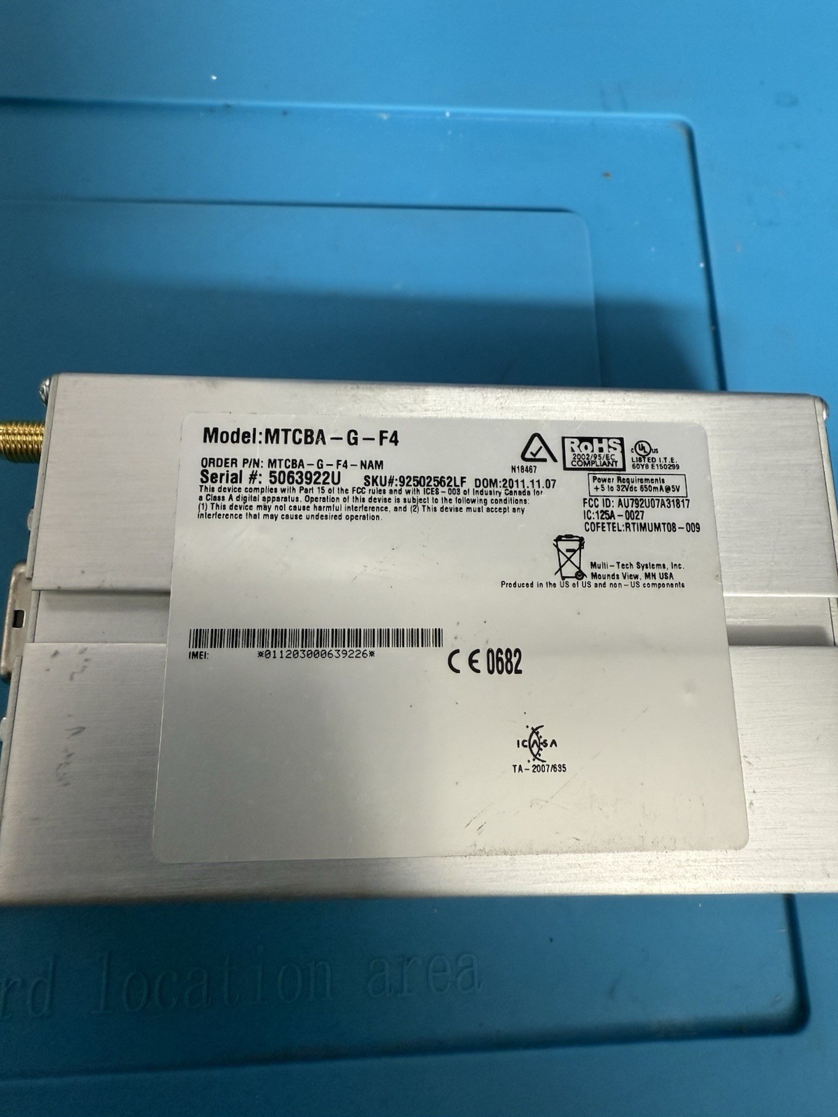 📡 MultiTech MTCBA-G-F4 MultiModem GPRS Wireless Modem RS232 Serial GSM 📶