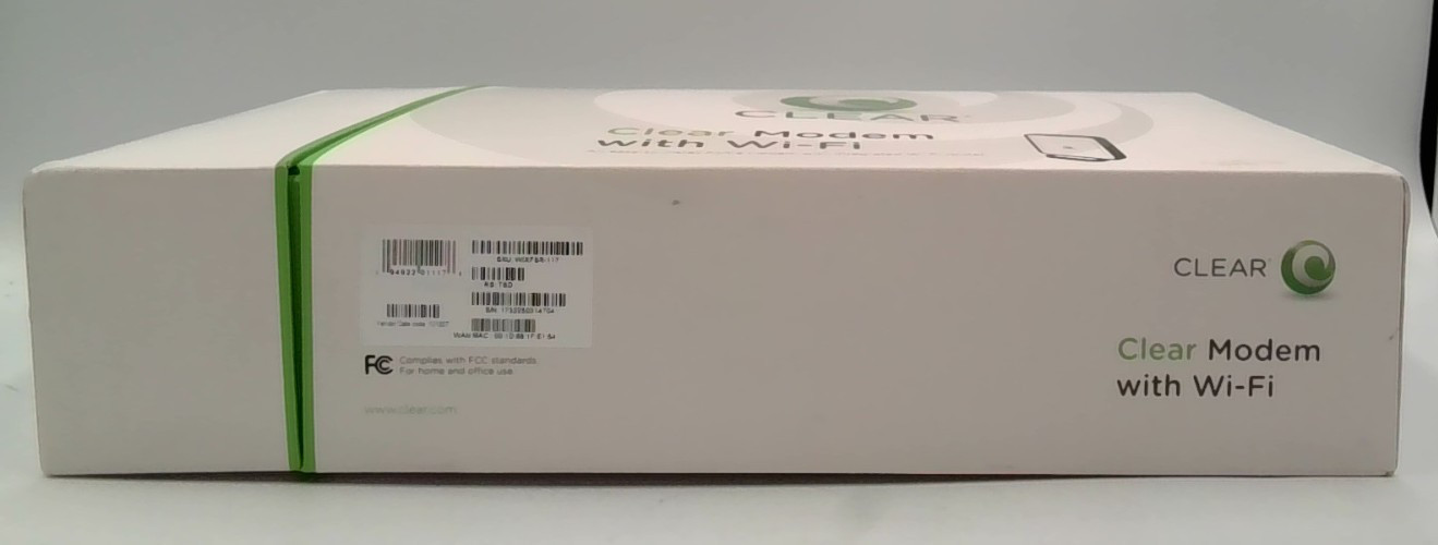Clear WIXFBR-117 White/Black Ethernet Port Wireless Home Internet Modem w/ Wi-Fi