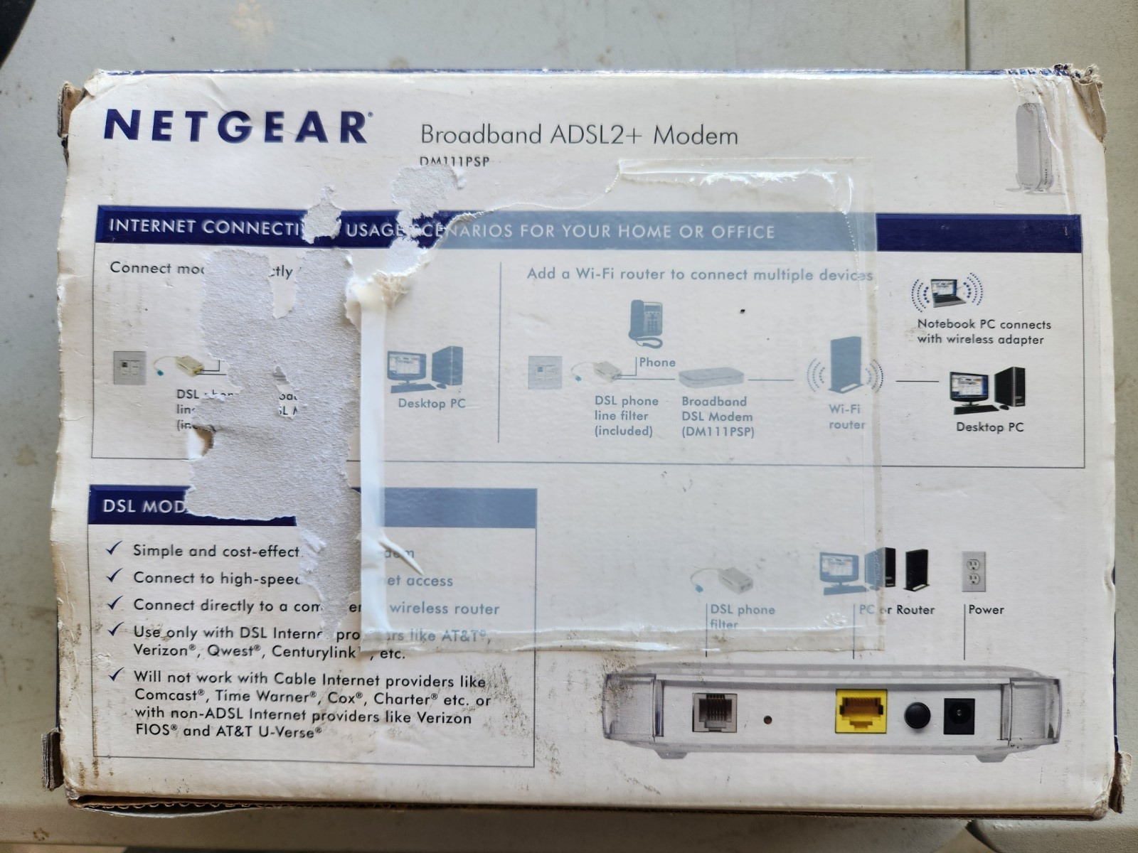 Netgear Broadband ADSL2 Plus Modem (DM111PSP-100NAS)