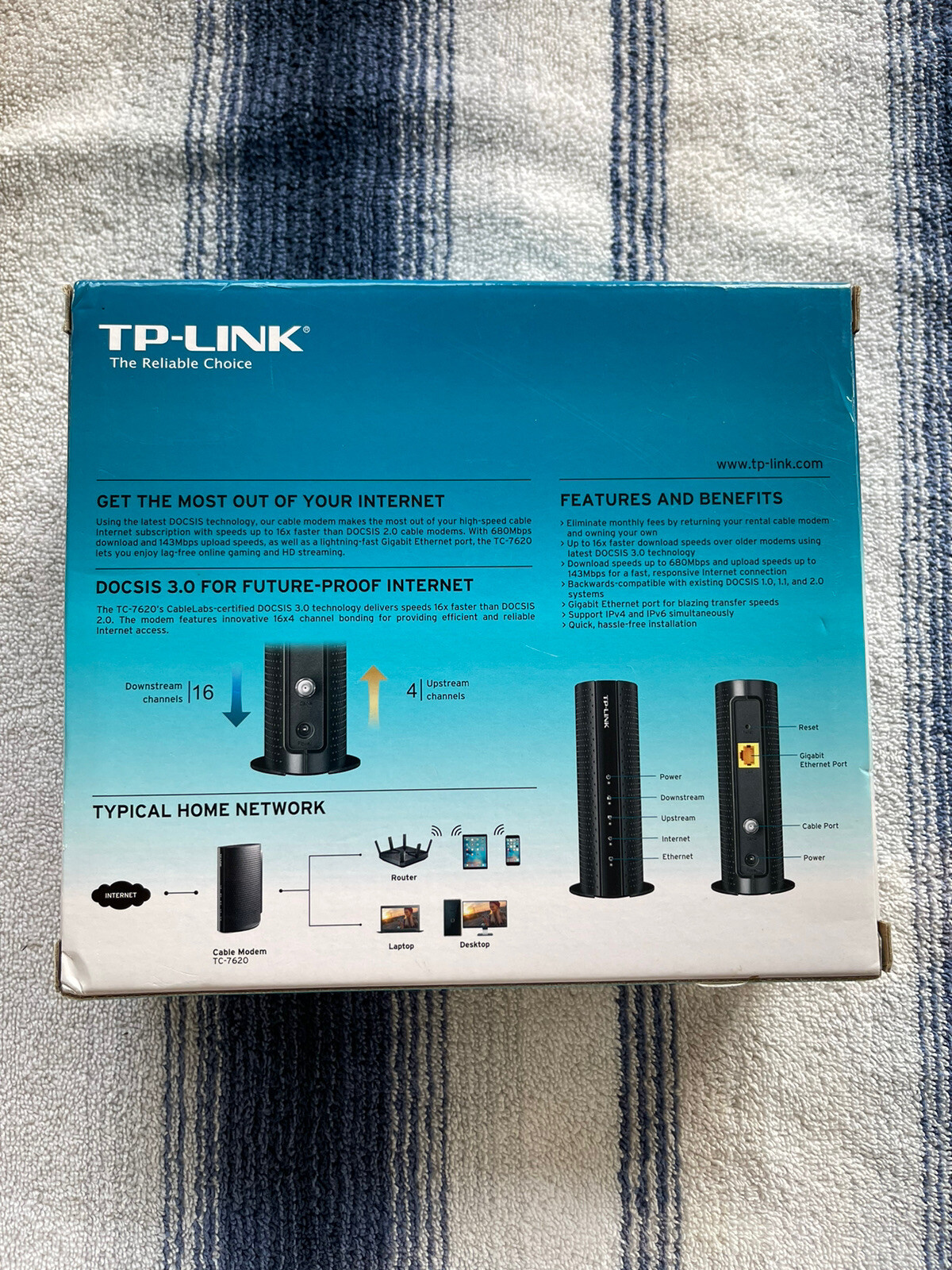 TP-Link TC-7610 300Mbps Wireless N DOCSIS 3.0 High Speed Cable Modem