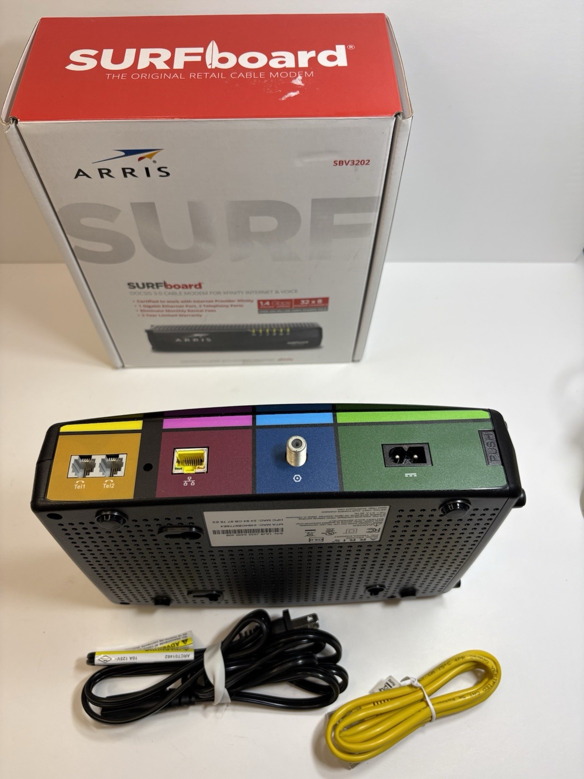ARRIS SBV3202 Docsis 3.0 Voice Cable Modem – Black
