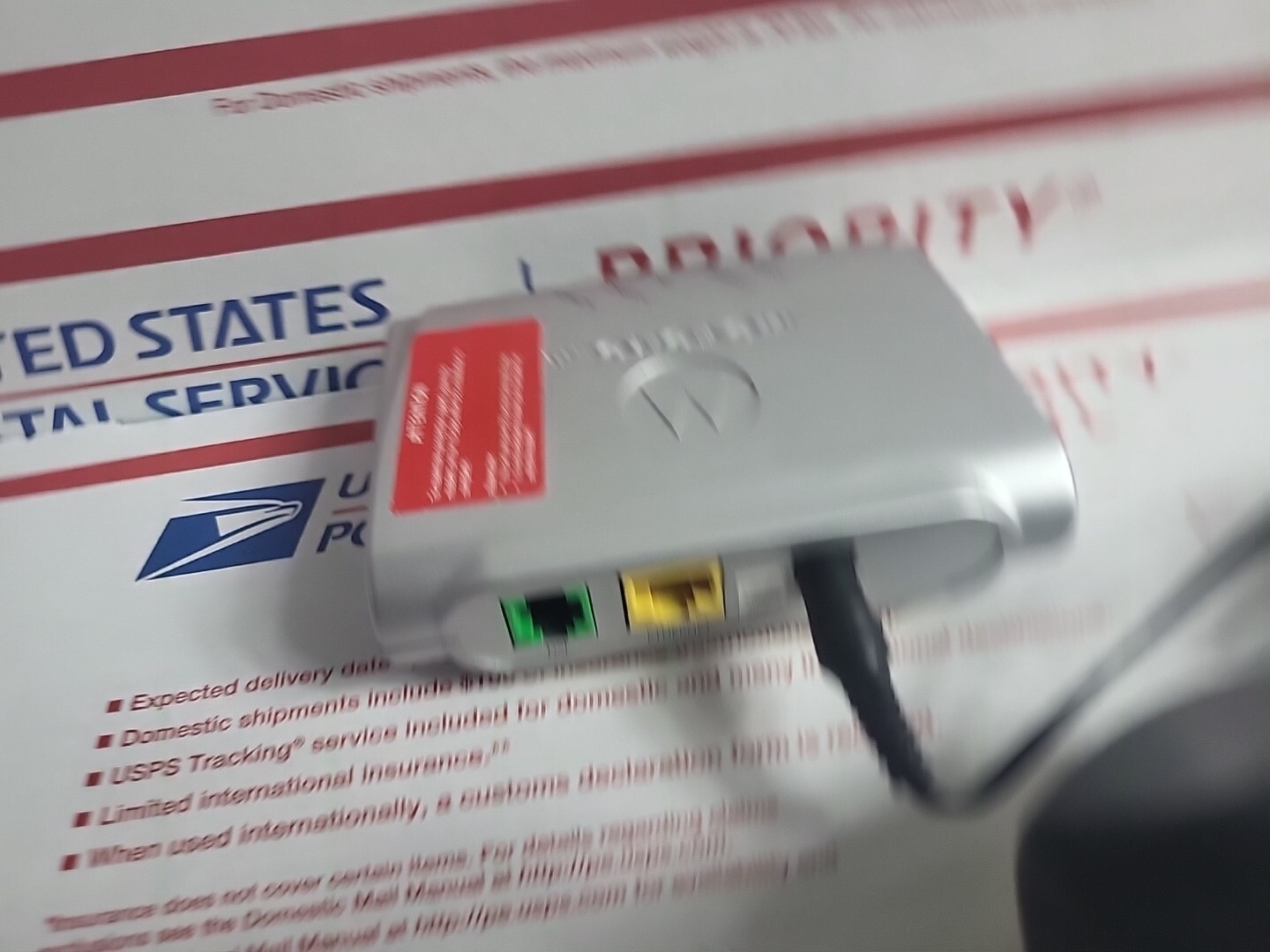 Motorola MSTATEA DSL modem With Power Supply