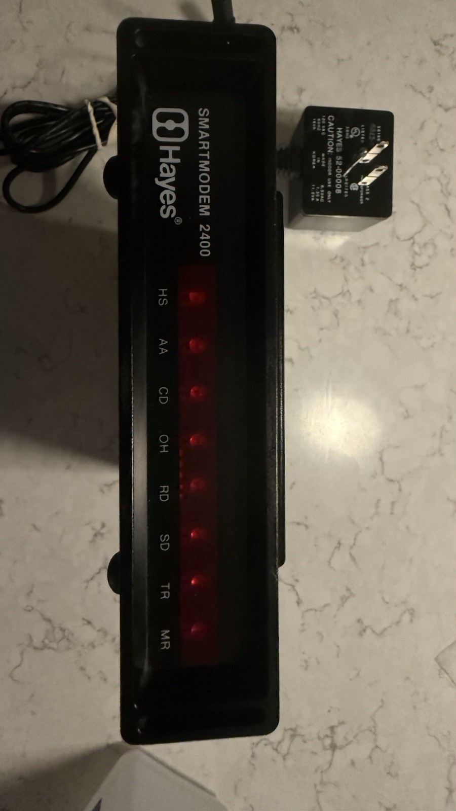 Hayes Smartmodem 2400 External Modem 231AA Model 4007AM With Power Supply