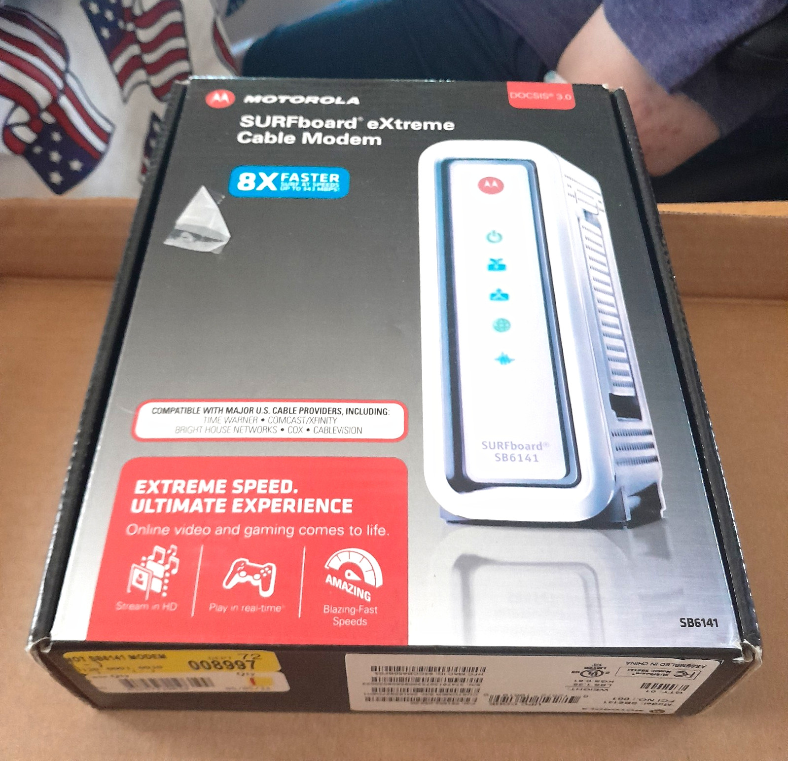 Motorola SURFboard eXtreme SB6141 DOCSIS 3.0 Cable Modem 343 Mbps 1-Port