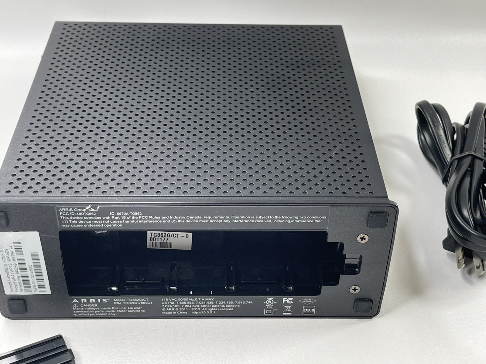 🔥 ARRIS TG862G/CT Wireless Gateway Modem 🔥 Tested!