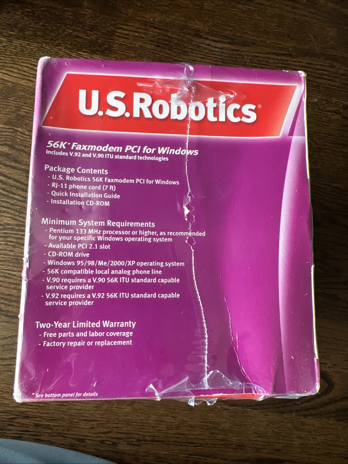 US Robotics 56k Faxmodem PCI For Windows (V.92) Model: USR5699B*NEW SEAL IN BOX!