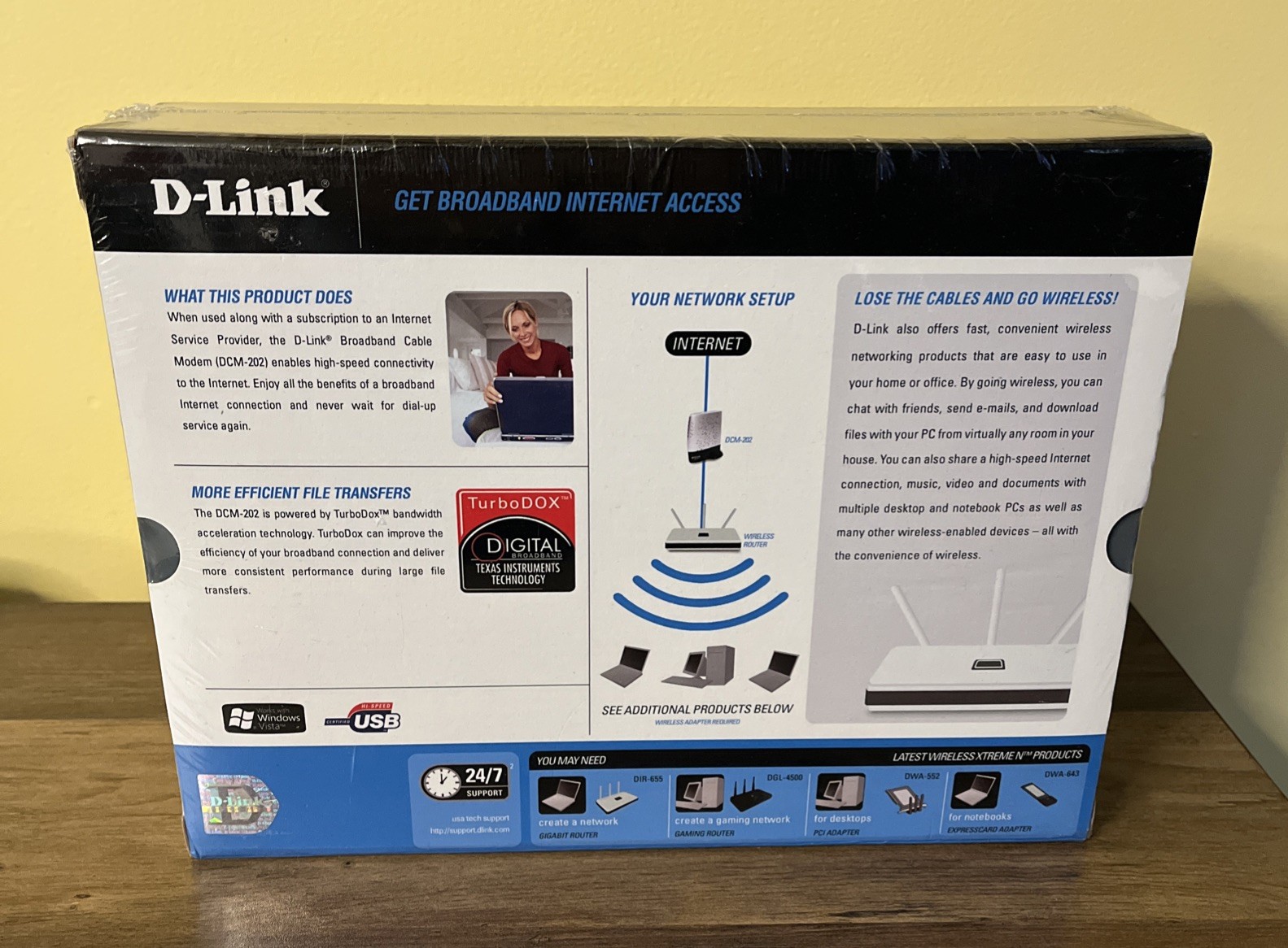 D-Link DCM-202 Broadband Cable Modem DOCSIS 2.0 Cable Modem Sealed New