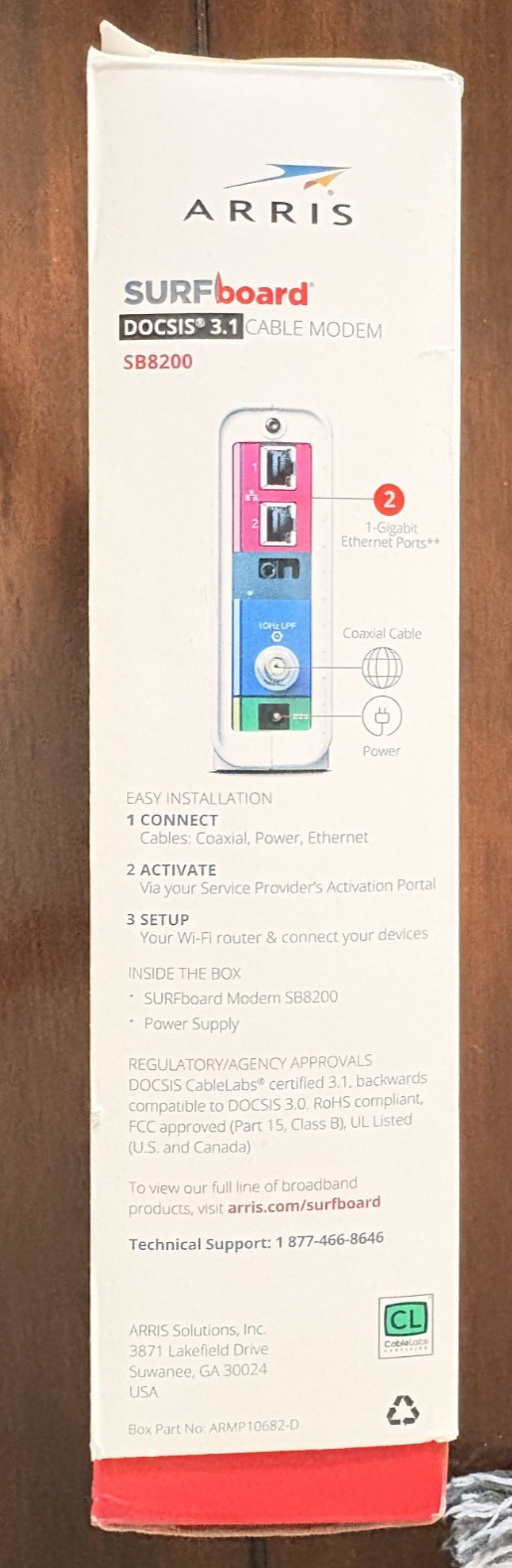 ARRIS SURFboard SB8200 DOCSIS 3.1 10+gbps 32×8 Modem channels