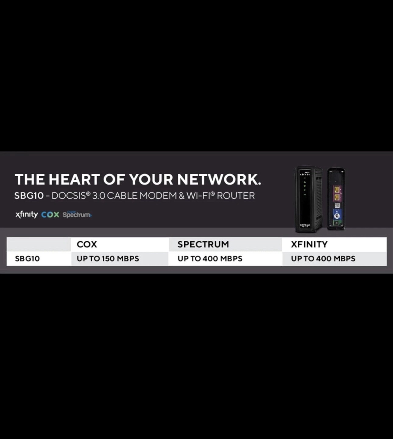 ARRIS SBG10 SURFboard AC1600 Dual-Band Cable Modem Router
