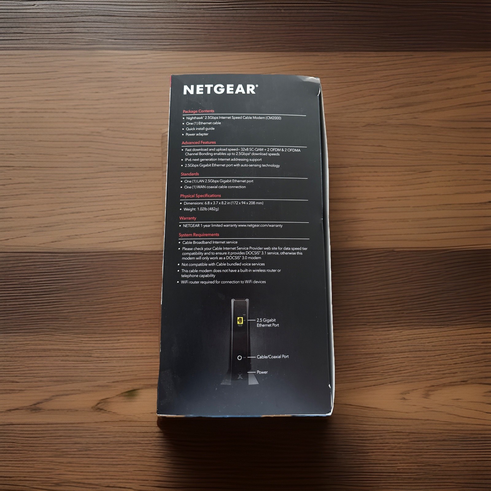 NETGEAR Nighthawk CM2000 DOCSIS 3.1 Cable Modem 2.5Gbps for Xfinity Spectrum Cox