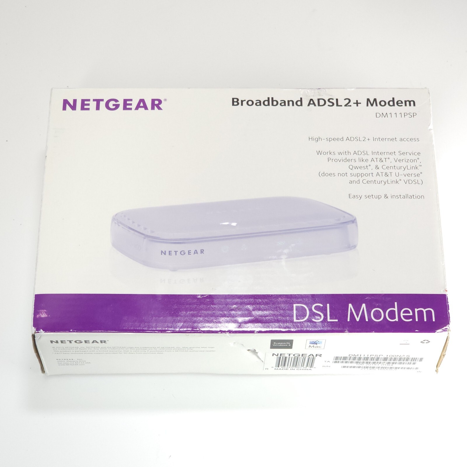Netgear DM111PSP-100NAS Broadband ADSL2+ Modem – White