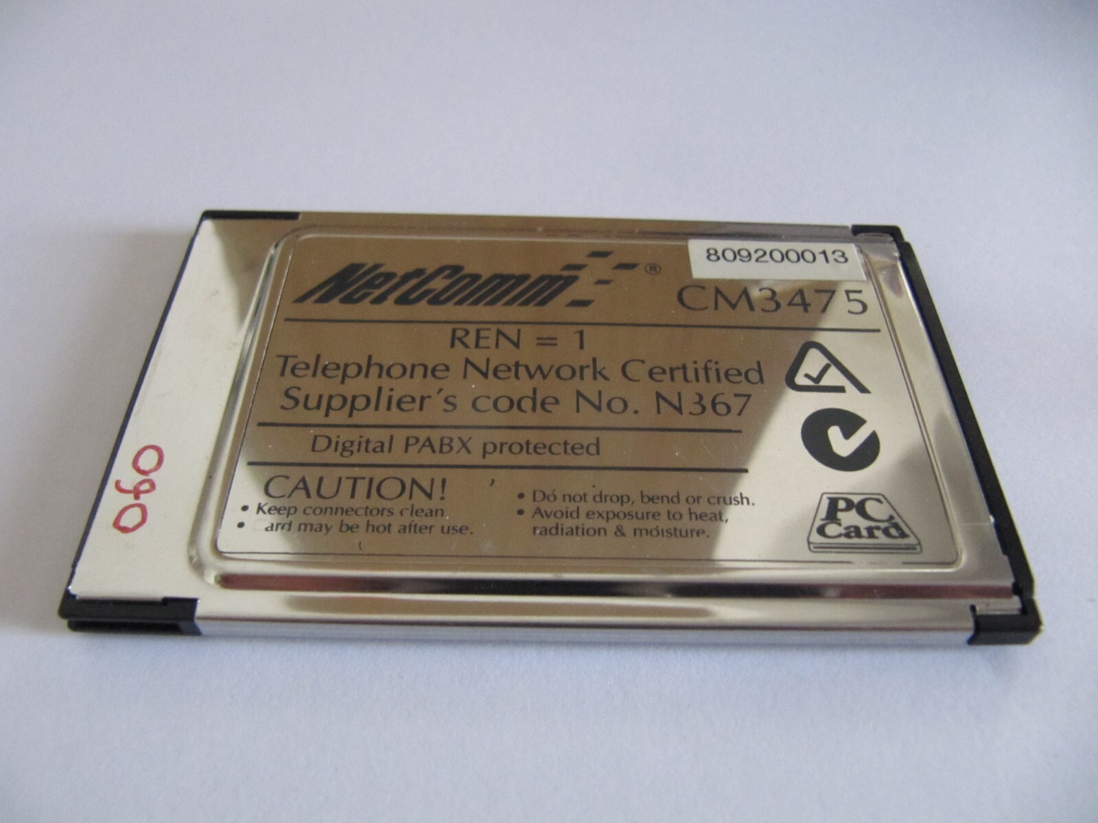 NETCOMM MODEM PC CARD PCMCIA DIALUP 56K CM3475 MODEM56 COMBO