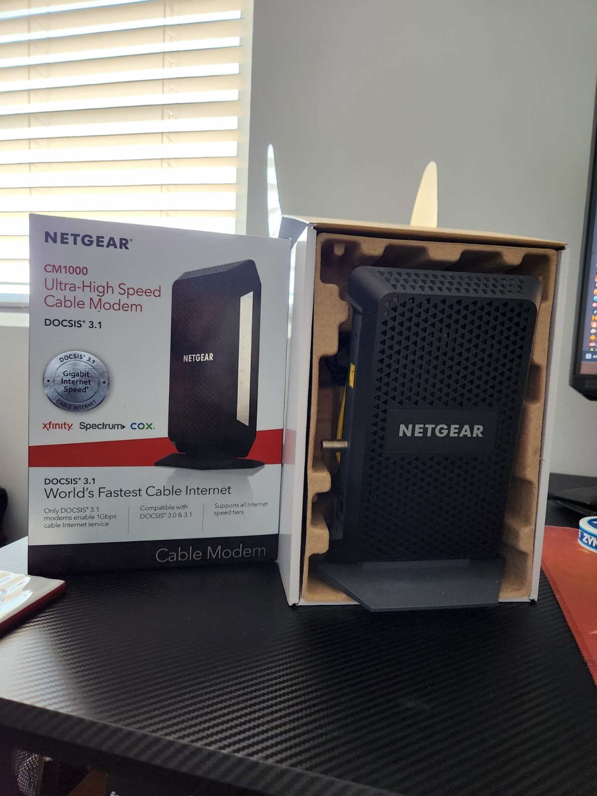 NETGEAR CM1000 Wired-Ethernet (RJ-45) Cable – CM1000100NAS (Black)