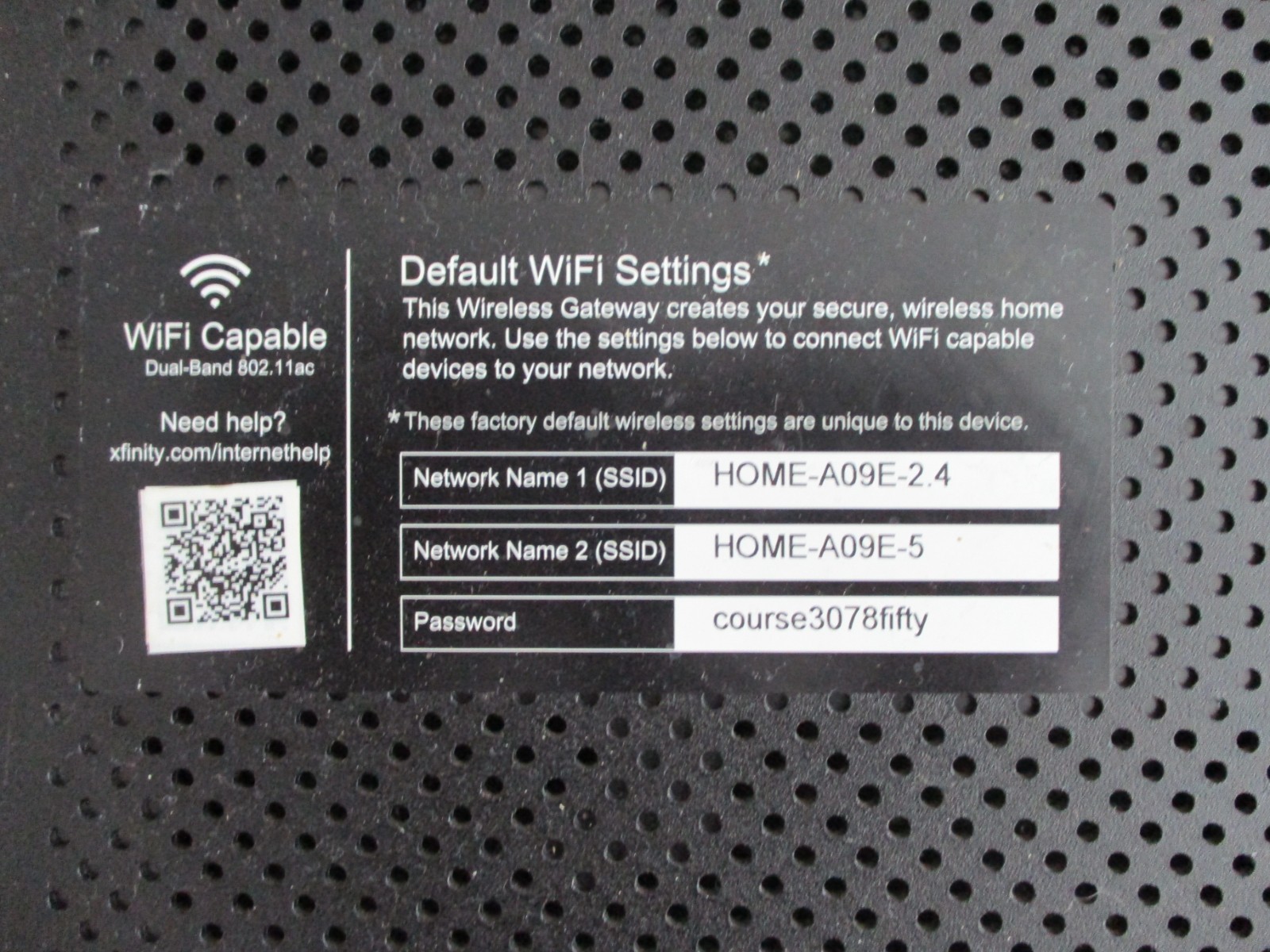 Xfinity Dual Band 802.11 Ac Wifi Capable Cable Modem Router Internet