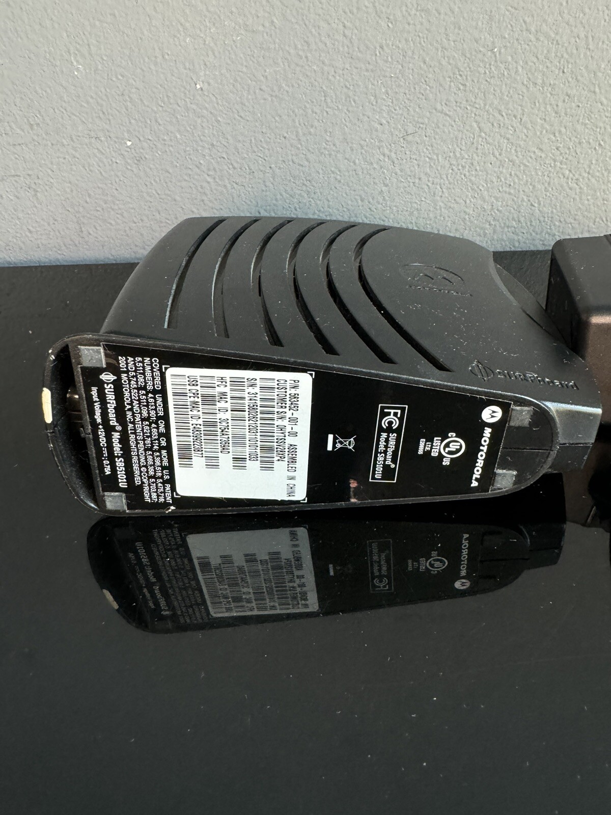 Motorola SURFboard Cable Modem & Power Supply SB5101U – 563452-001-00 – 38 Mbps