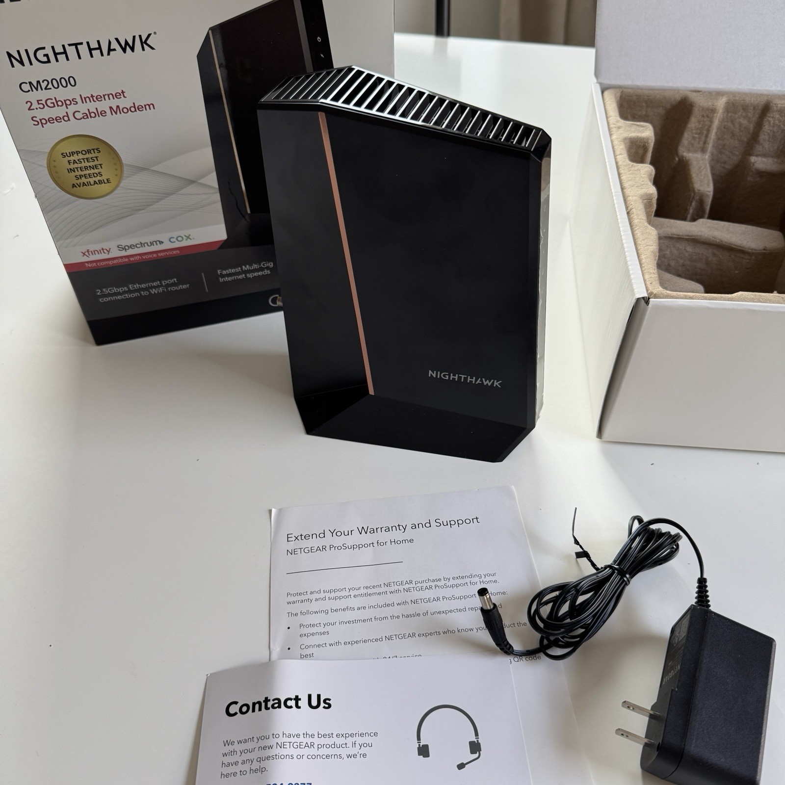 Netgear Nighthawk CM2000 2.5Gbps DOCSIS 3.1 Cable Modem – Fast! Xfinity Spectrum