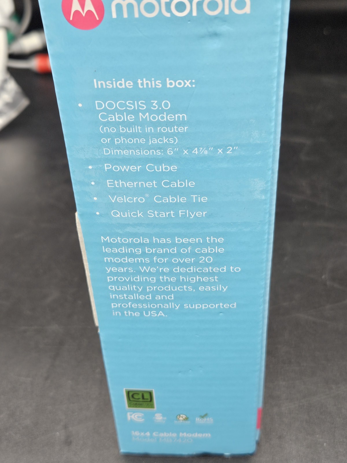 Motorola 16×4 Cable Modem Model MB7420 686 Mbps DOCSIS 3.0