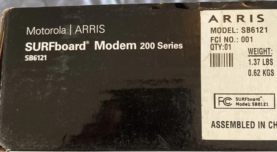 Motorola SURFboard SB6121 (575319-019-00) 199.68 Mbps