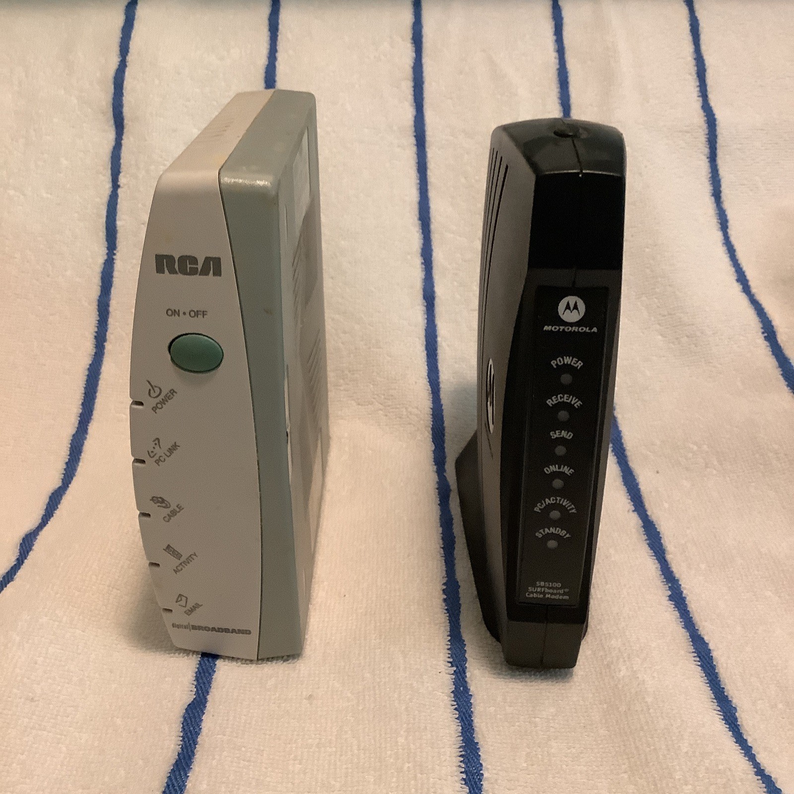 RCA Modem and Motorola Modem Set of 2