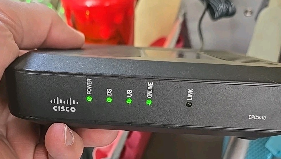 Cisco DPC3010 Cable Modem With Power Cord Black – Works!