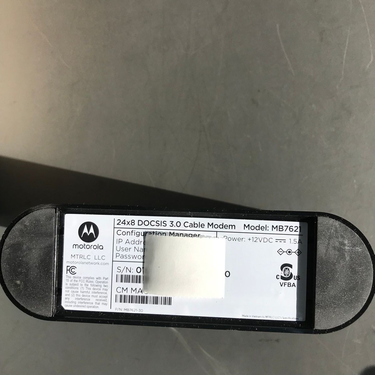 Motorola MB7621 24×8 DOCSIS 3.0 Cable Modem 1000Mbps