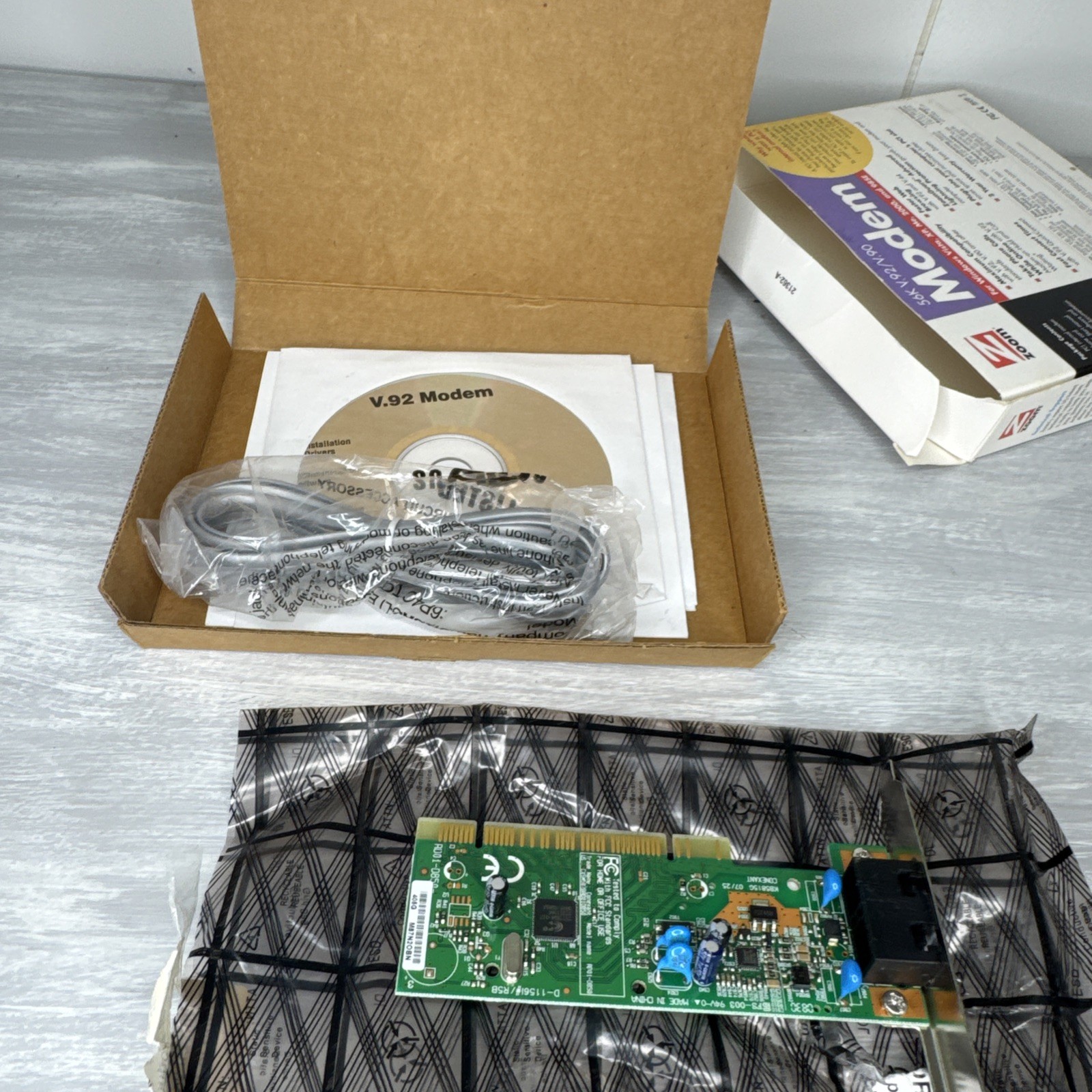 Zoom Model 3030 Data Fax Dial-Up 56K V.92 Internal USB Modem Open Box