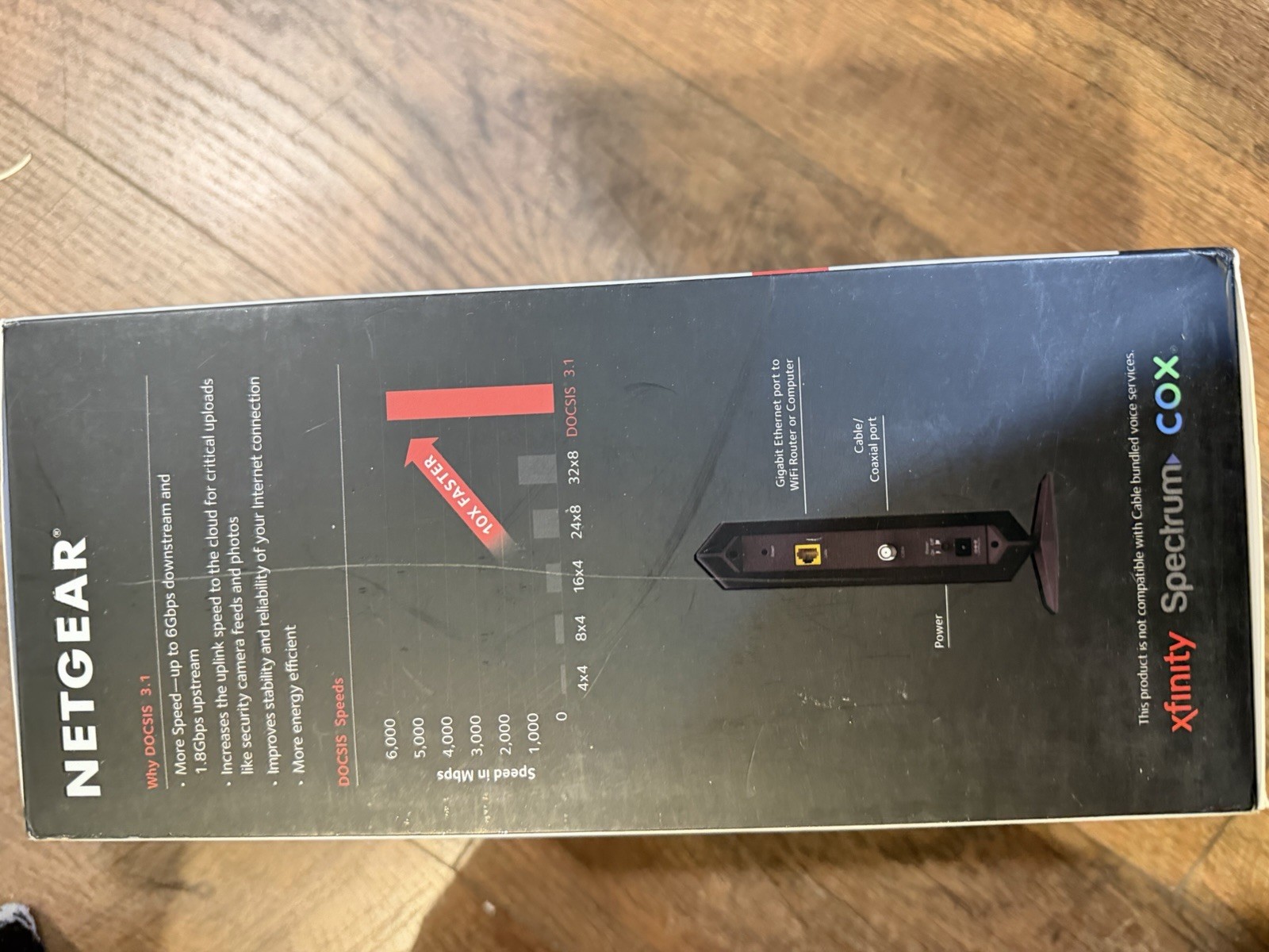 NETGEAR CM1000 DOCSIS 3.1 Cable Modem Up to 6Gbps 1x Ethernet Black