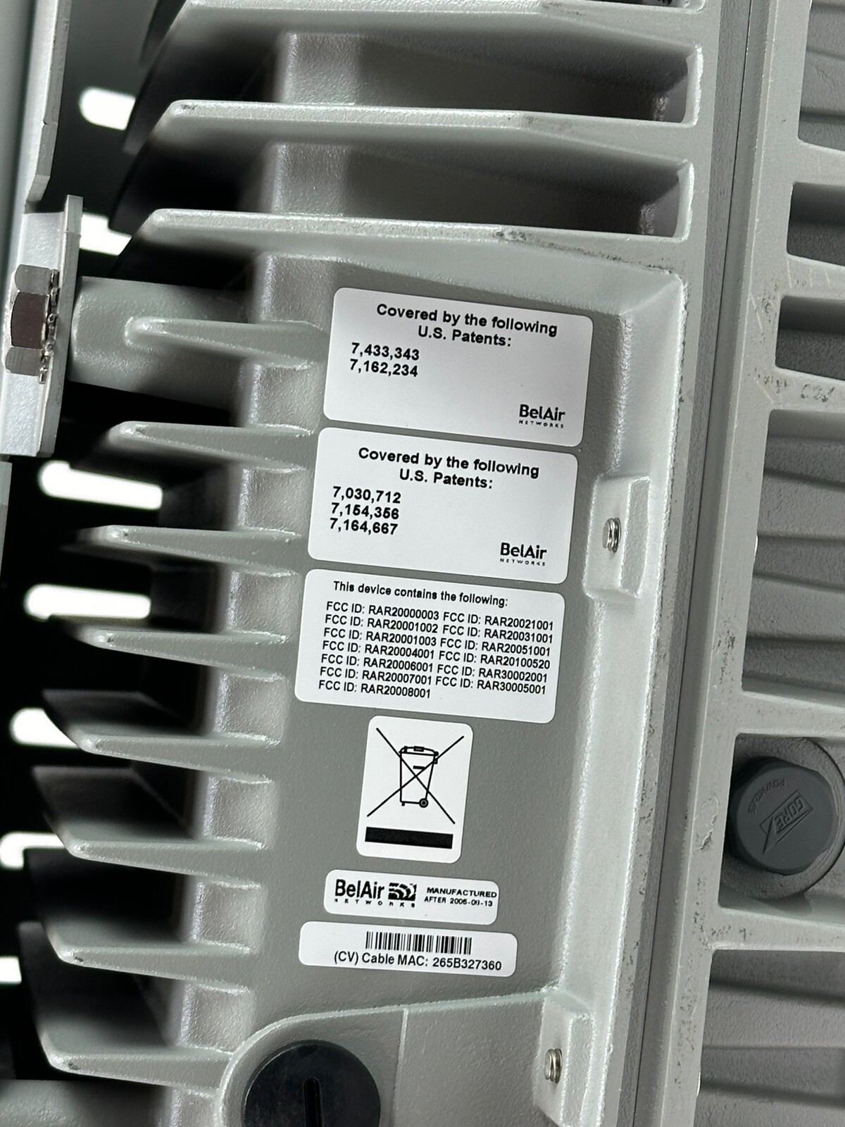 BelAir Strand-Mounted Wireless Multi-service Node BelAir100S BELAJ2629