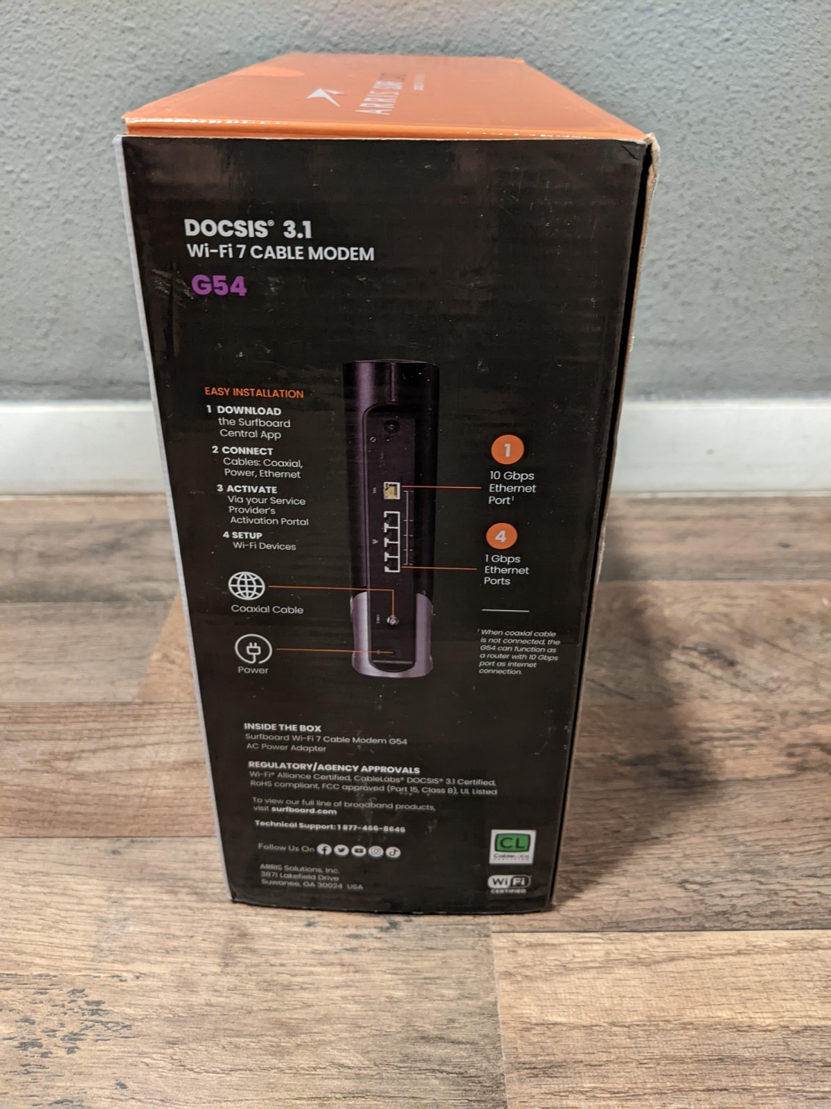 Sealed Arris G54 BE18000 Quad-Band WiFi 7 & DOCSIS 3.1 Multi-Gigabit Cable Modem