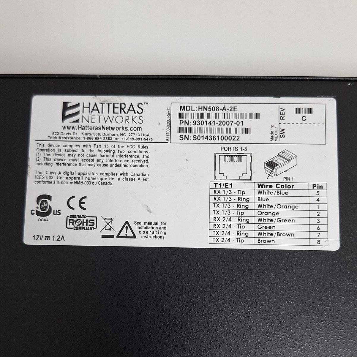 Hatteras Networks HN508-A-2E 4-Port 10/100 RJ-45 Modem