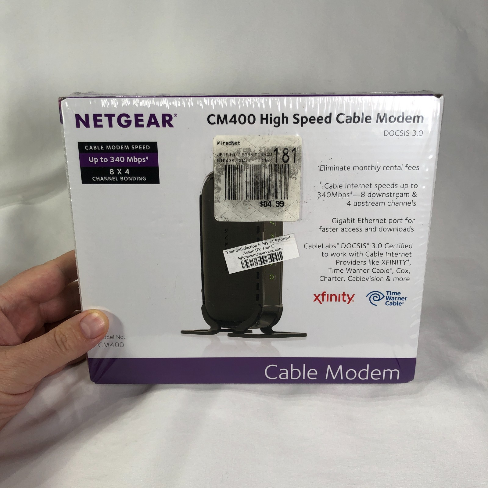 NEW Sealed! NETGEAR CM400 High Speed Cable Modem DOCSIS 3.0 Xfinity TWC