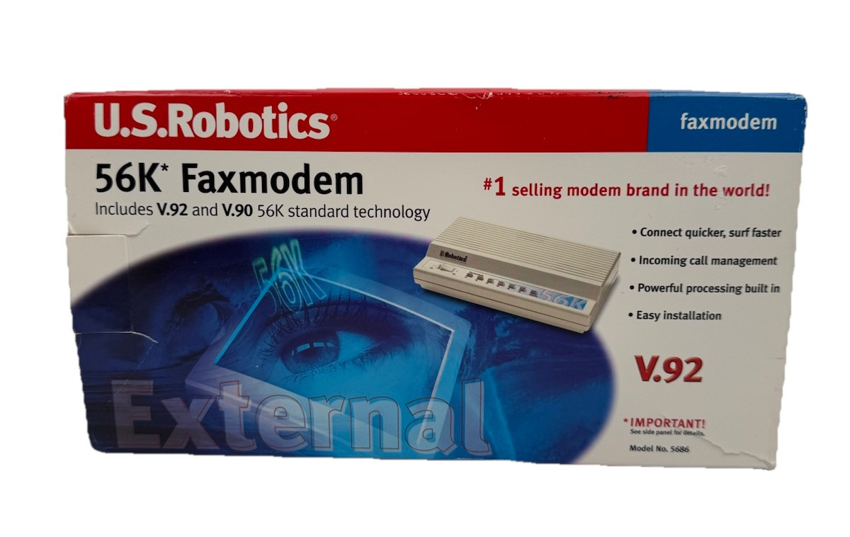 US Robotics 56K Faxmodem V.92 & V.90 5686 USR5686D Used