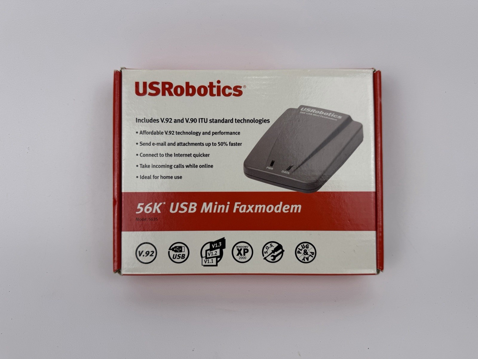 US Robotics 5686G 56K External Fax Modem V.92 USB – NEW In Box
