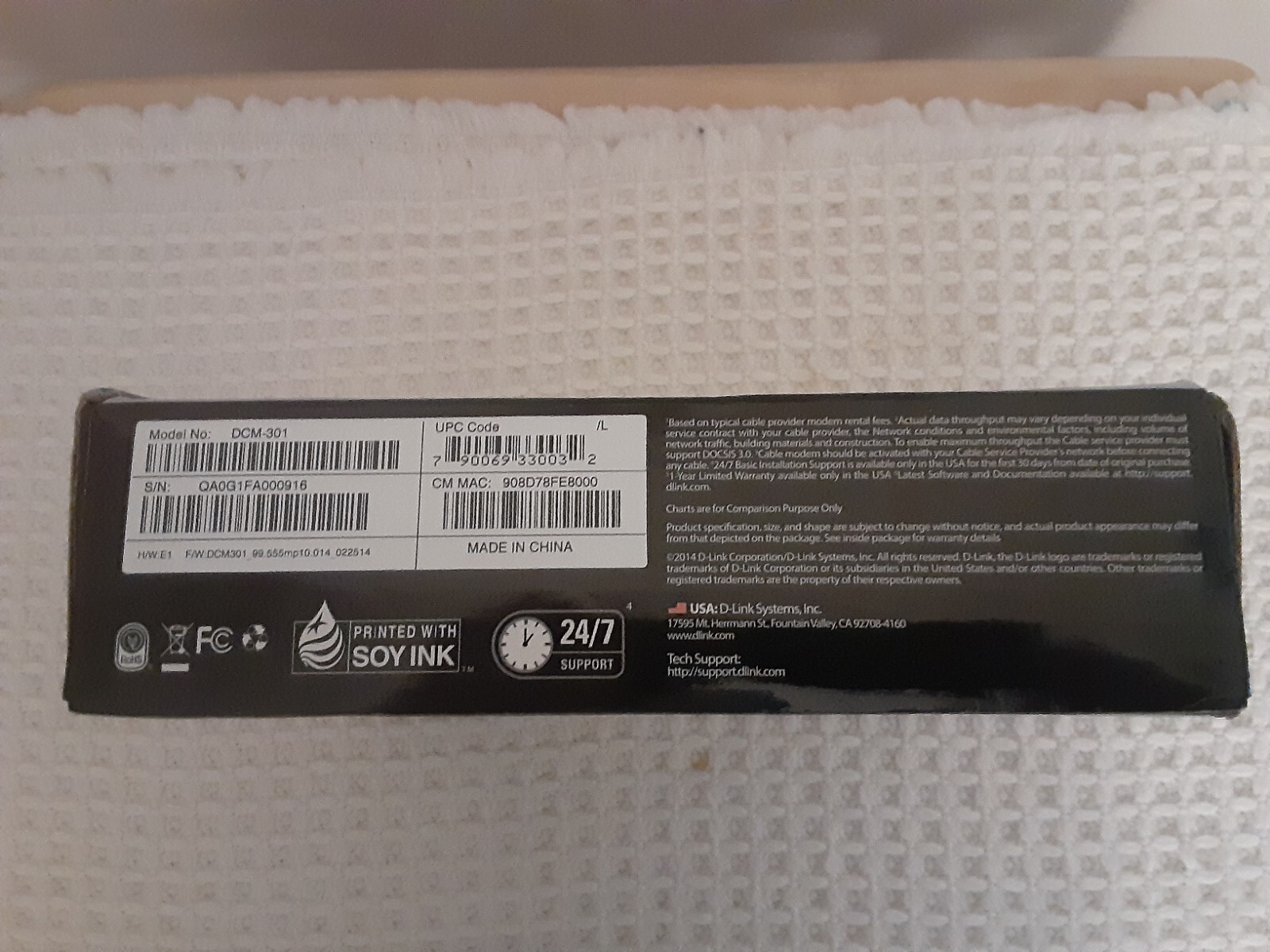 D-Link DOCSIS 3.0 Cable Modem (DCM-301) New in Box