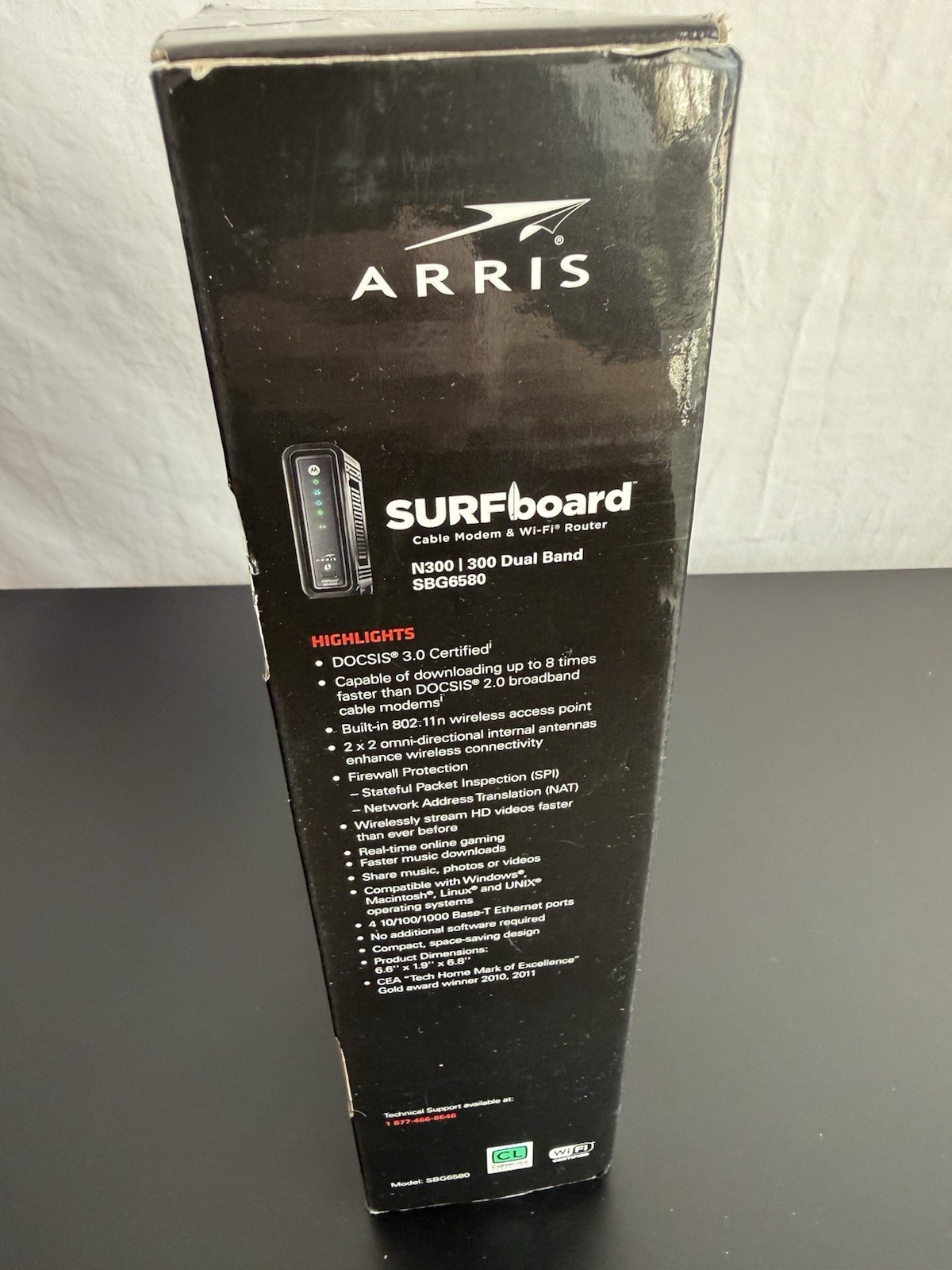 Motorola ARRIS SURFboard SBG6580 DOCSIS 3.0 Cable Modem Wi-Fi Router New (Open)
