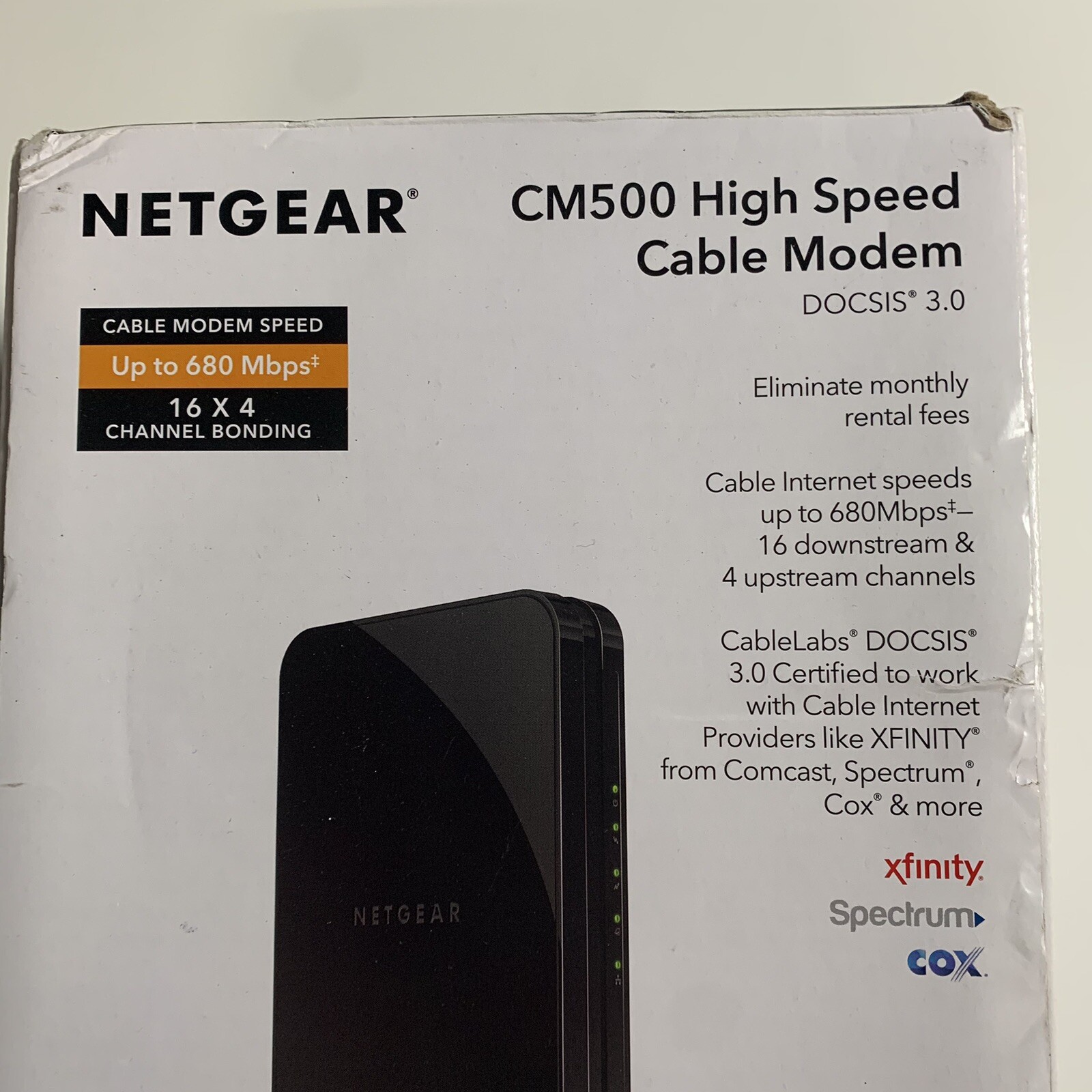 NETGEAR Cm500-1aznas 16×4 DOCSIS 3.0 Cable Modem Max Download Speeds of 680mbps